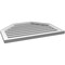 Ekena Millwork Octagonal Top Surface Mount PVC Gable Vent w/ 2"W x 1-1/2"P Brickmould Frame, 30"W x 22"H GVPOT30X2202SF - alternate 3
